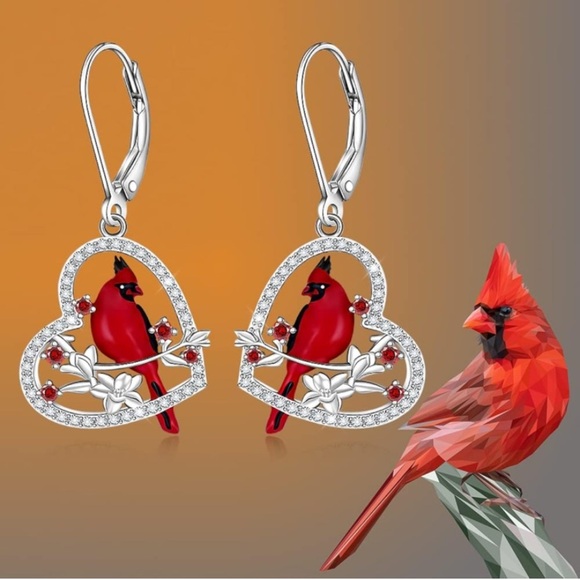 18k Angel Cardinal Diamond Earrings * LIMITED REMAINING* - Picture 8 of 11
